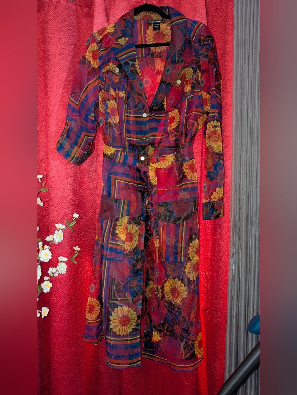 Sheer Button Down Maxi Cardigan/Jacket
